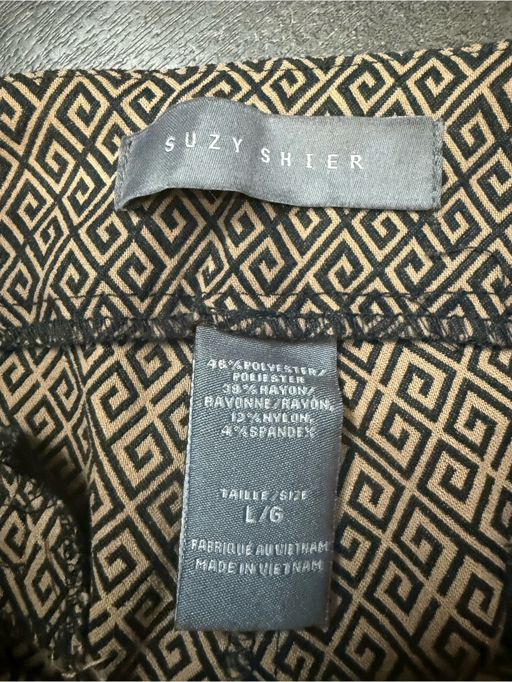Patterned Brown Dress Pants - Picture 2 of 6